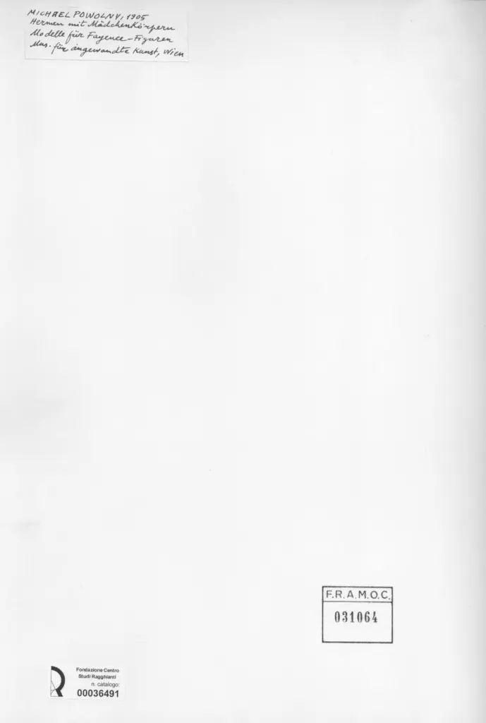 Anonimo , Powolny, Micheal - sec. XX - Hermen mit M&auml;dchenk&ouml;rpern Modelle f&uuml;r Fayence-Figuren , retro