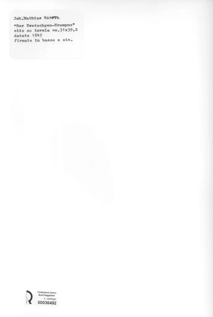 Anonimo , Ranftl, Johann Mathias - sec. XIX - Der Zwetschgen-Krampus , retro