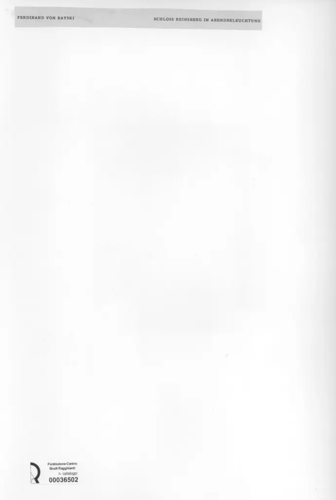 Anonimo , von Raysky, Ferdinand - sec. XIX - Schloss reinsberg in abendbeleuchtung , retro