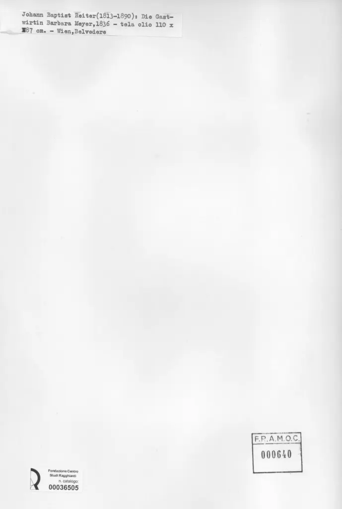 Anonimo , Reiter, Johann Baptist - sec. XIX - Die Gastwirtin Barbara Meyer , retro