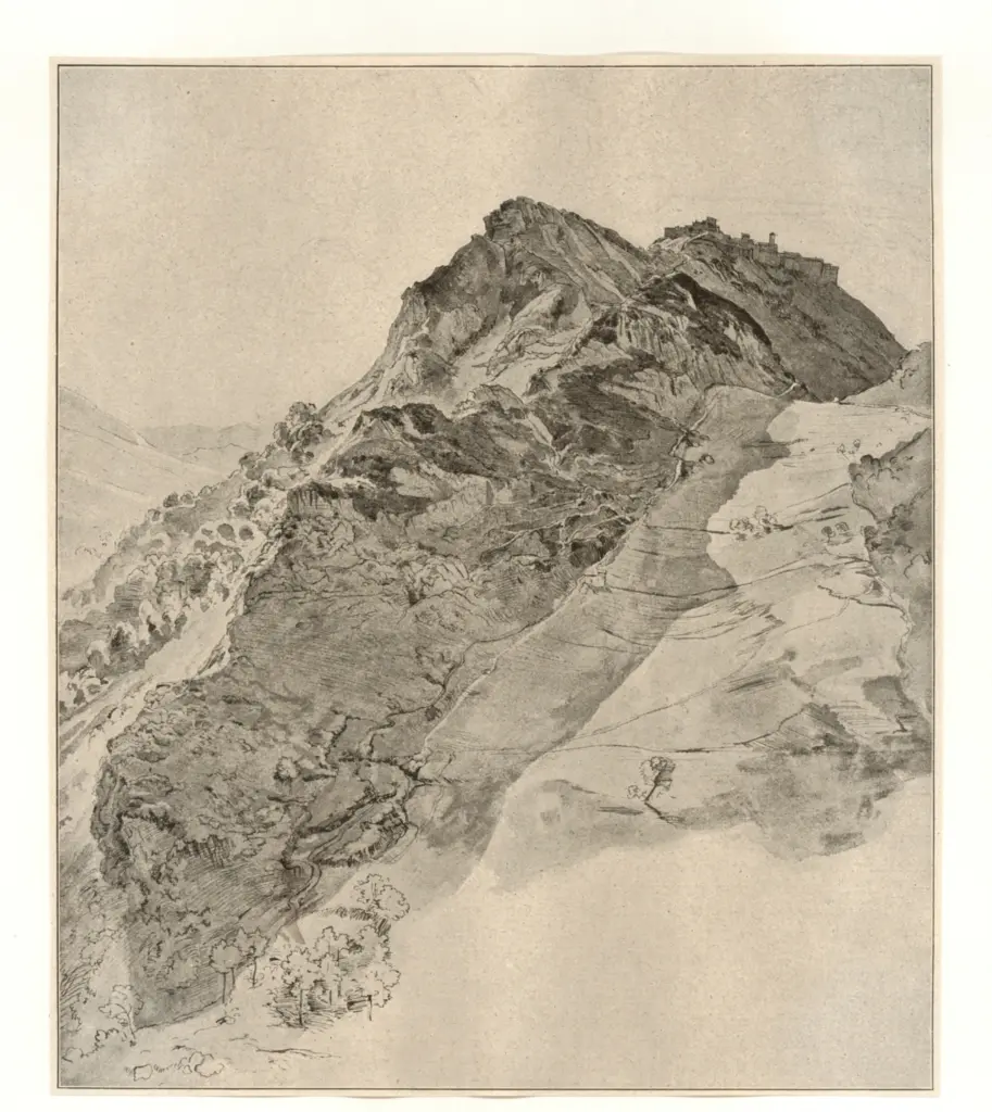 Richter, Adrian Ludwing , Die berge bei civitella -