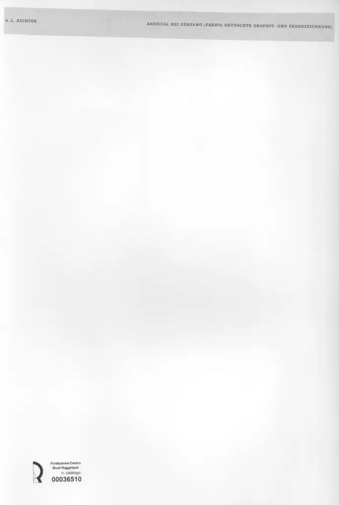 Anonimo , Richter, Adrian Ludwing - sec. XIX/ XX - Arriccia presso Genzano , retro