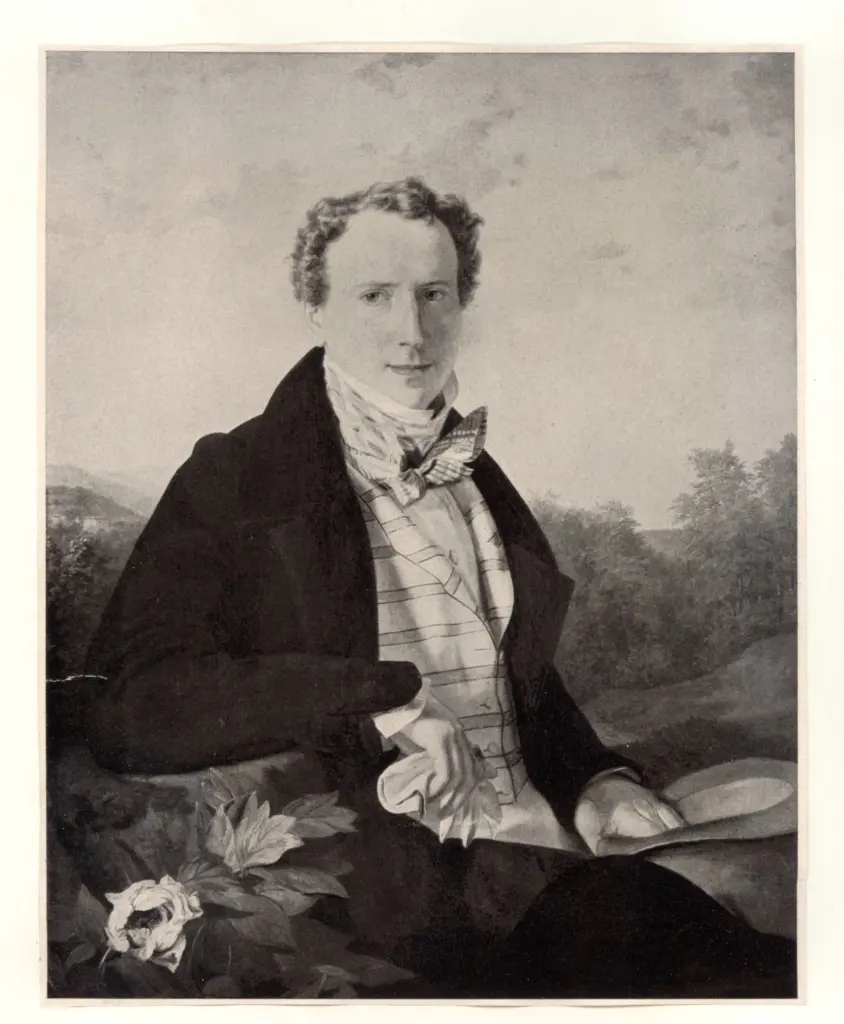 Anonimo , Waldm&uuml;ller, Ferdinand Georg - sec. XIX - Selbstbildnis , fronte