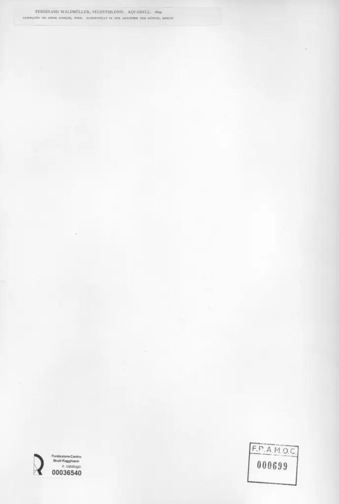 Anonimo , Waldm&uuml;ller, Ferdinand Georg - sec. XIX - Selbstbildnis , retro