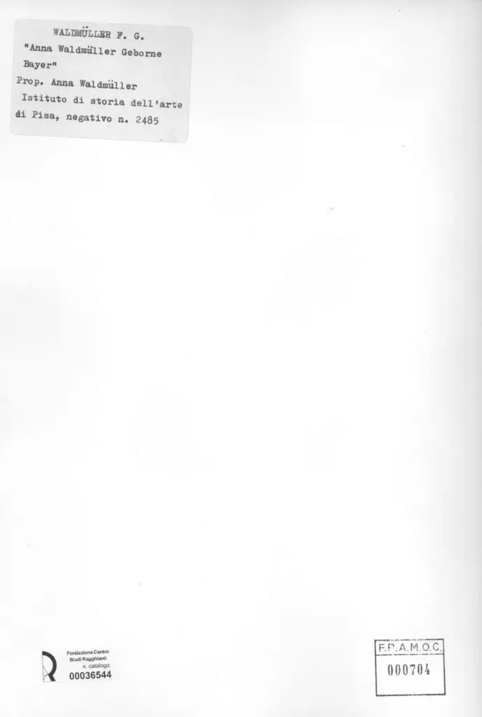 Universit&agrave; di Pisa. Dipartimento di Storia delle Arti , Waldm&uuml;ller, Ferdinand Georg - - , retro