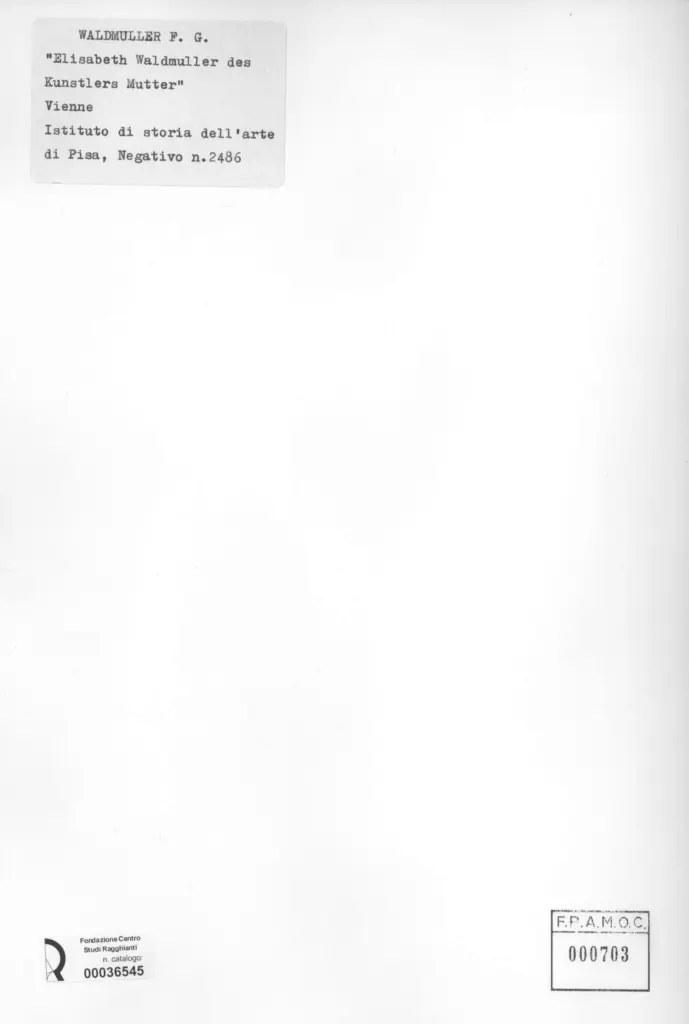 Universit&agrave; di Pisa. Dipartimento di Storia delle Arti , Waldm&uuml;ller, Ferdinand Georg - - , retro