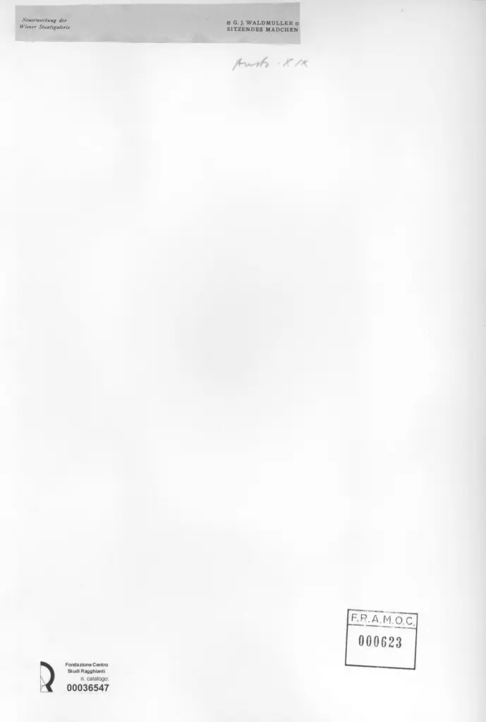 Anonimo , Waldm&uuml;ller, G. J. - sec. XIX - Sitzendes M&auml;dchen , retro