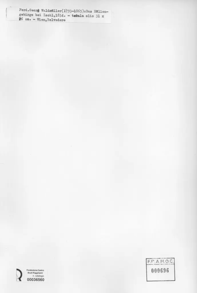 Anonimo , Waldm&uuml;ller, Ferdinand Georg - sec. XIX - Das H&ouml;llengebirge bei Ischl , retro