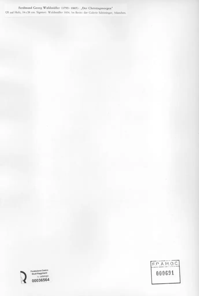 Anonimo , Waldm&uuml;ller, Ferdinand Georg - sec. XIX - Der Christtagmorgen , retro