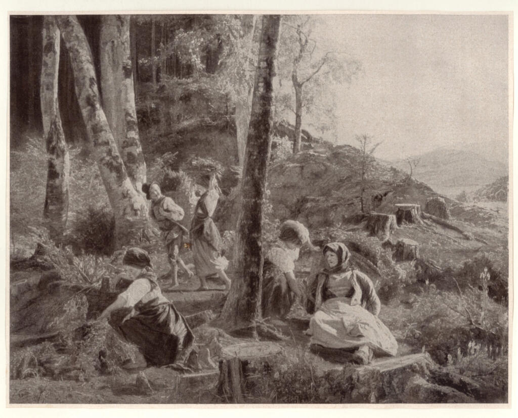 Anonimo , Waldmüller, Ferdinand Georg - sec. XIX - Motiv aus dem Wienerwald , fronte