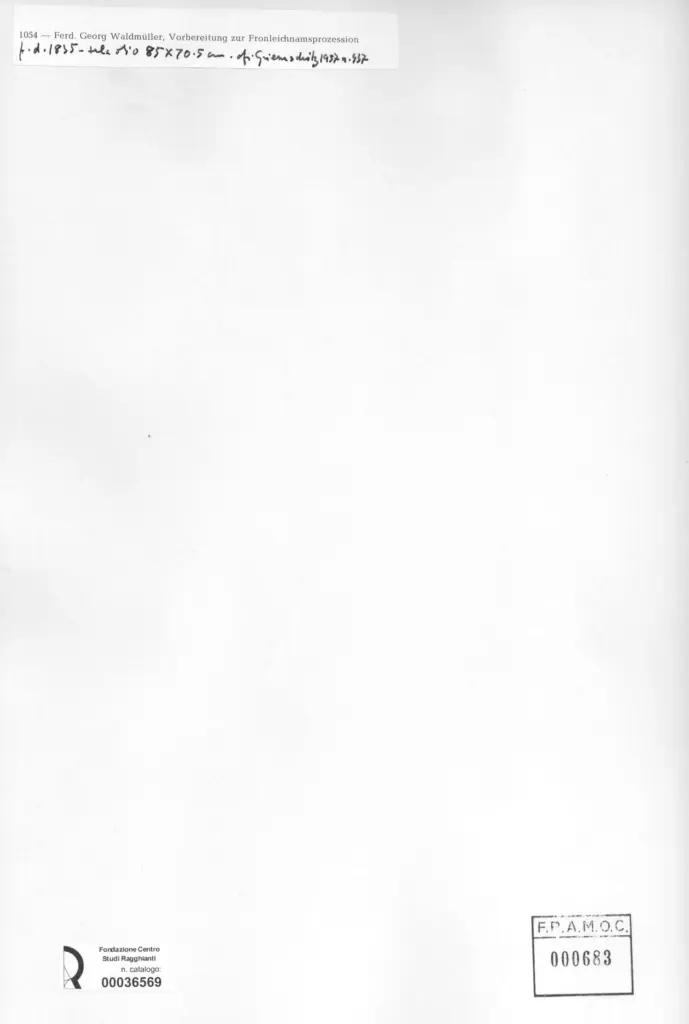 Anonimo , Waldm&uuml;ller, Ferdinand Georg - sec. XIX - , retro