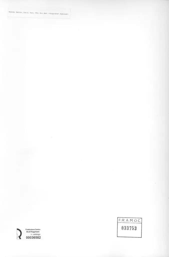 Anonimo , Bertoni, Walter - sec. XX - Das E - da "Imagin&auml;ren Alphabet" , retro
