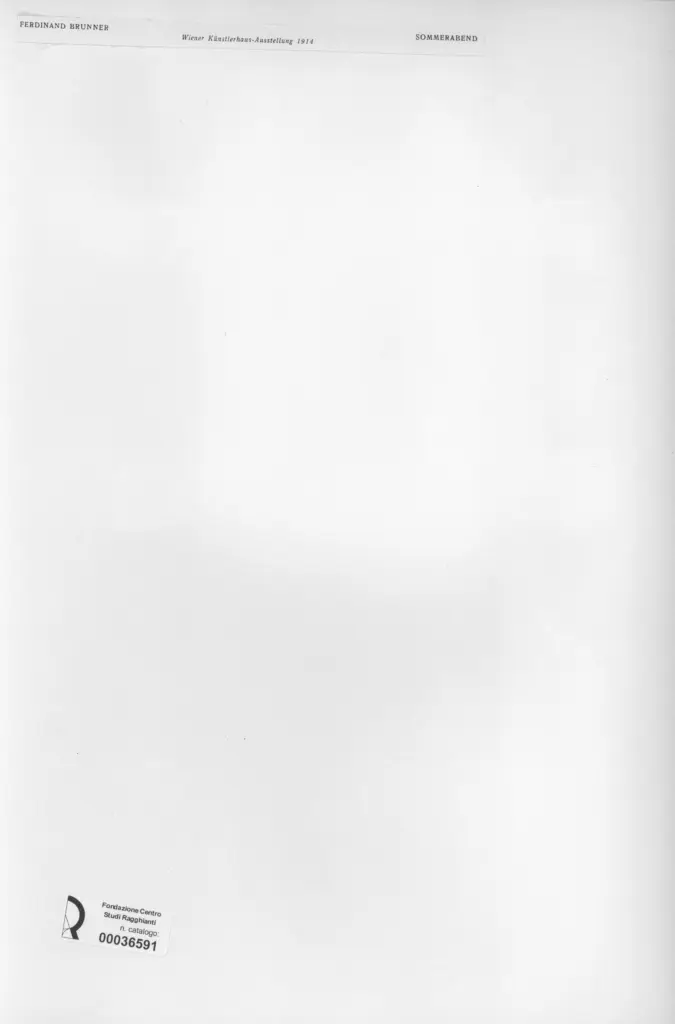 Anonimo , Brunner, Ferdinand - sec. XX - Sommerabend , retro