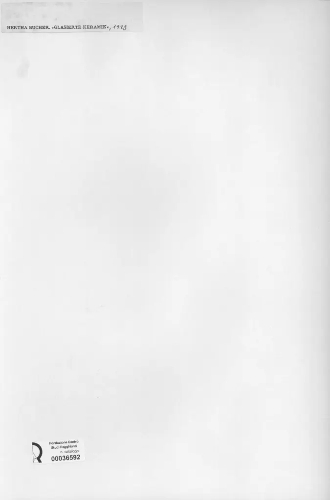 Anonimo , Bucher, Herta - sec. XX - Glasierte Keramik , retro