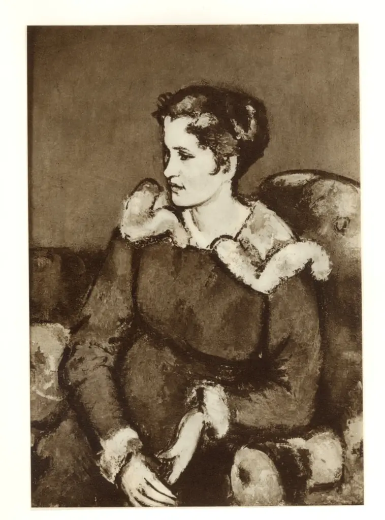 Galerie W. Gurlitt , Faistauer, Anton - sec. XIX/ XX - Dame in rotem Kleid , fronte