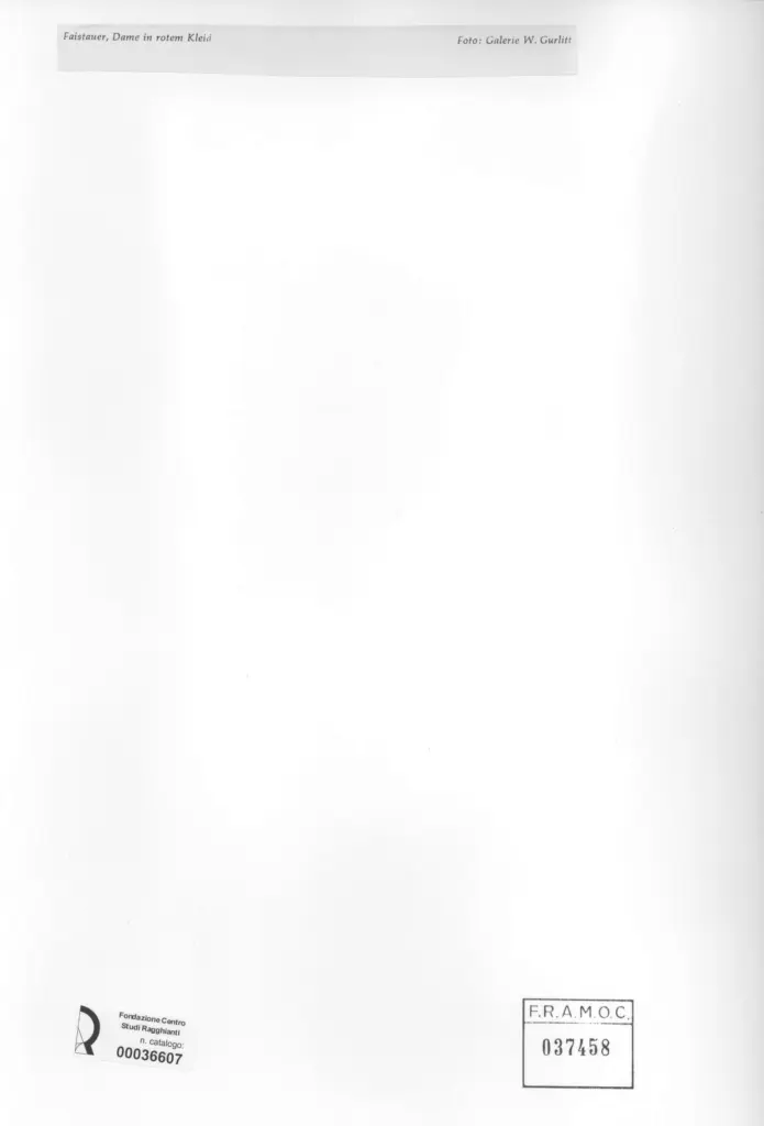 Galerie W. Gurlitt , Faistauer, Anton - sec. XIX/ XX - Dame in rotem Kleid , retro