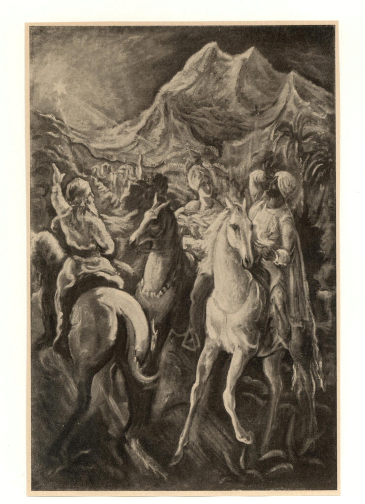 Anonimo , Harta, Felix Albrecht - sec. XX - Die drei weisen , fronte