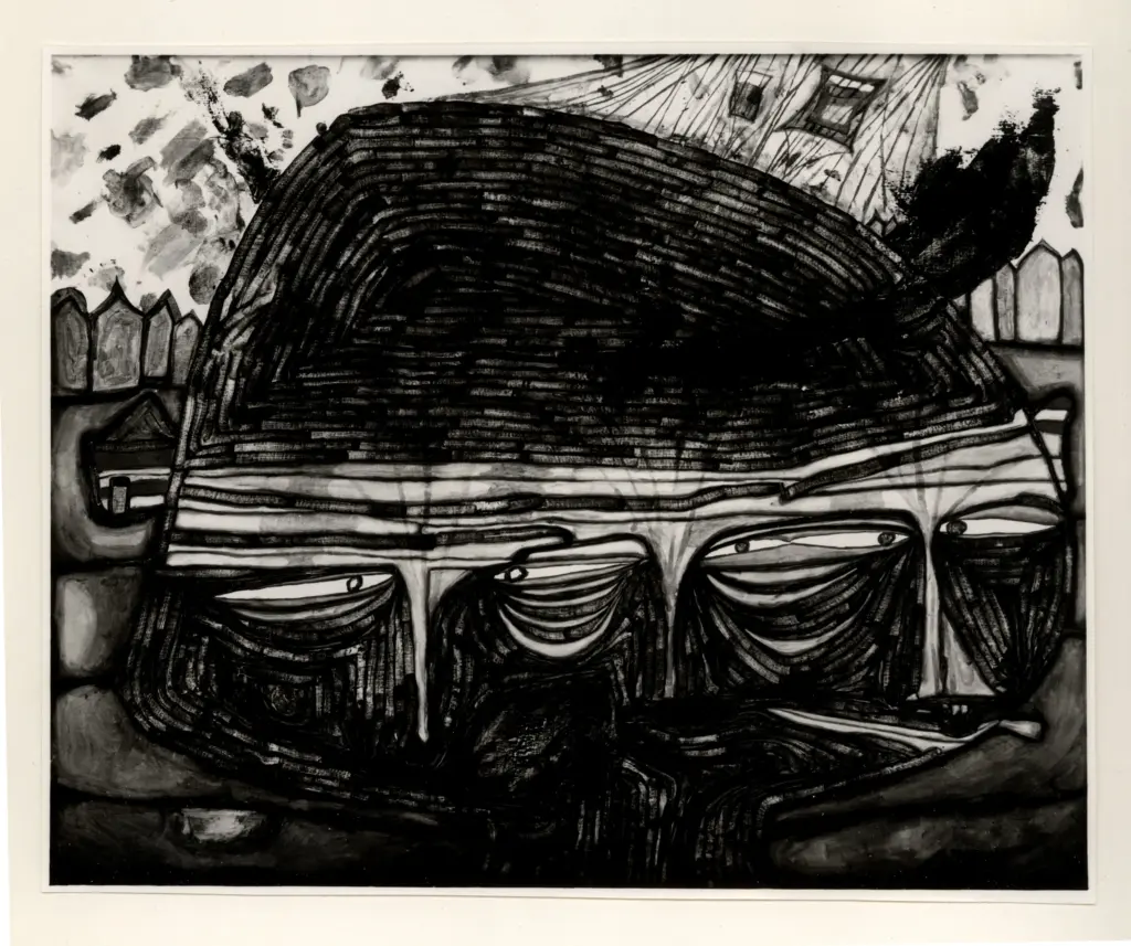 Giacomelli , Hundertwasser, Fritz - sec. XX - La testa calva ardente , fronte