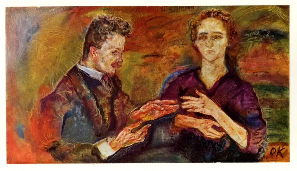 Anonimo , Kokoschka, Oskar - sec. XX - Dr Tietze e moglie , fronte