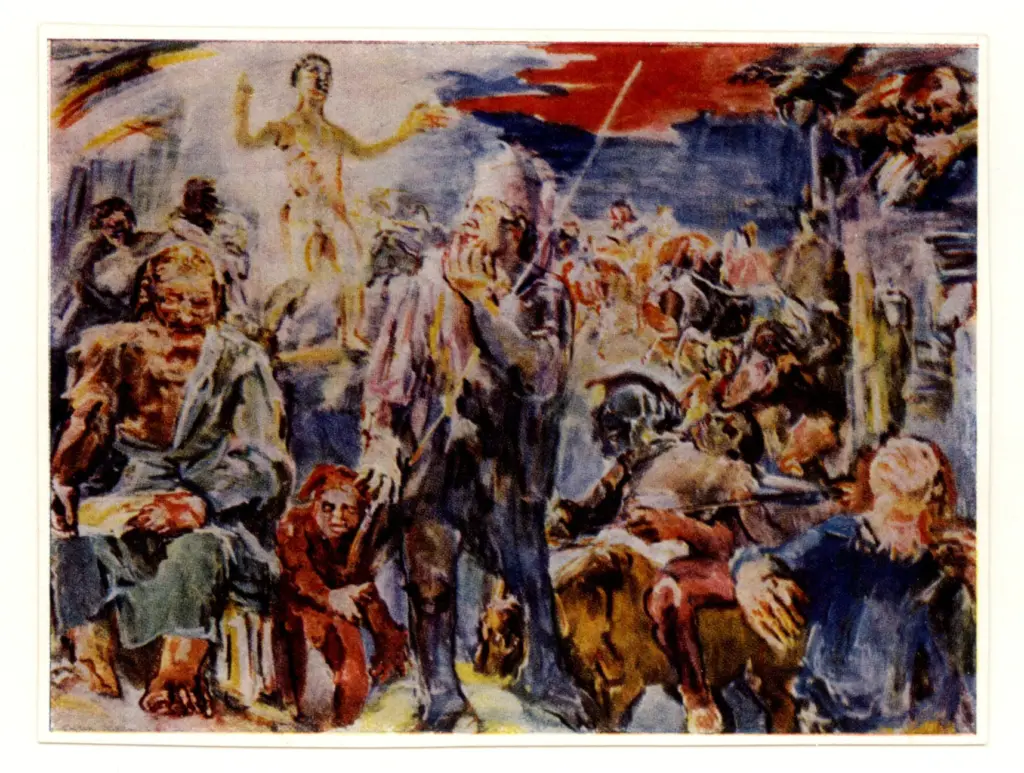 Kokoschka, Oskar , Trittico per l'Universit&agrave; di Amburgo (parte centrale)