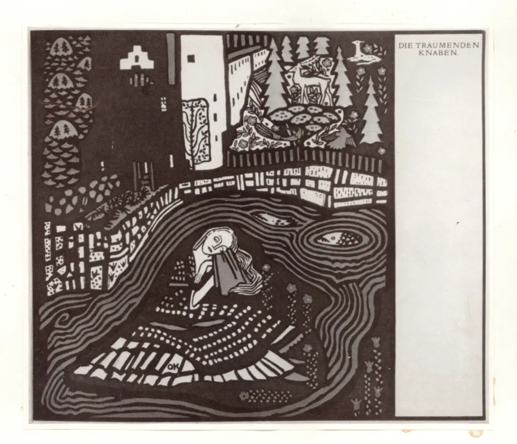 Anonimo , Kokoschka, Oskar - sec. XX - Die Traumenden Knaben , fronte