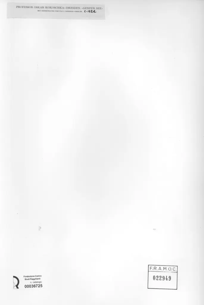 Anonimo , Kokoschka, Oskar - sec. XX , retro