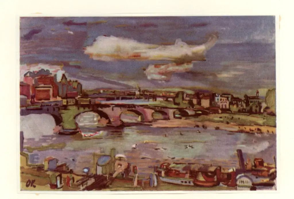 Kokoschka, Oskar , Vista di Dresda