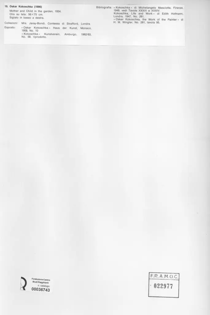 Anonimo , Kokoschka, Oskar - sec. XX , retro