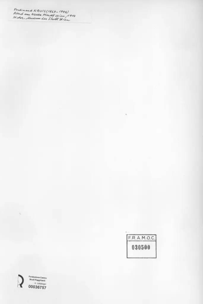 Anonimo , Kruis, Ferdinand - sec. XX - Abend am Neuen Markt Wien , retro