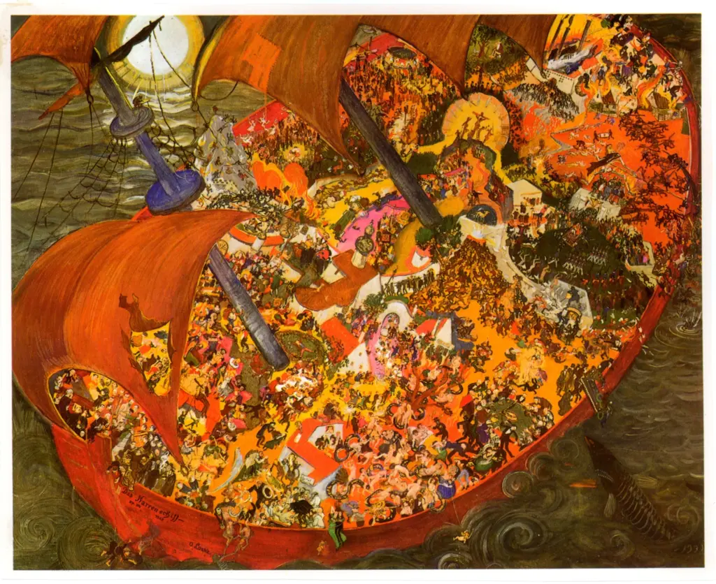 Anonimo , Laske, Oskar - sec. XX - La nave dei folli , fronte