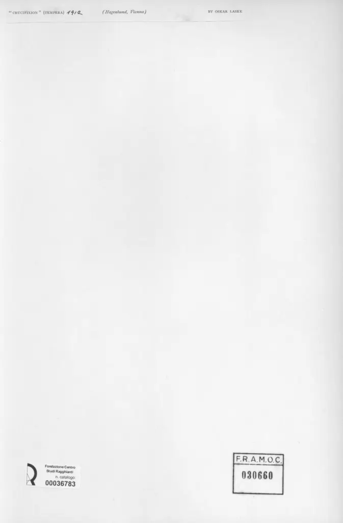 Anonimo , Laske, Oskar - sec. XX - Crucifixion , retro