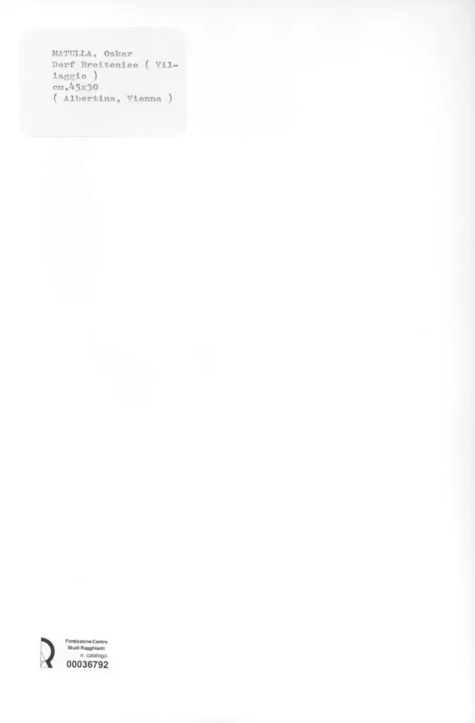 Anonimo , Matulla, Oskar - sec. XX - Dorf Breiteniee (Villaggio) , retro