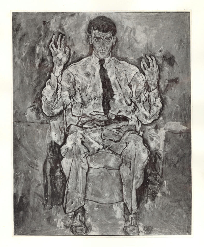 Anonimo , Schiele, Egon - sec. XX - Bildnis Paris von Gütersloh , fronte