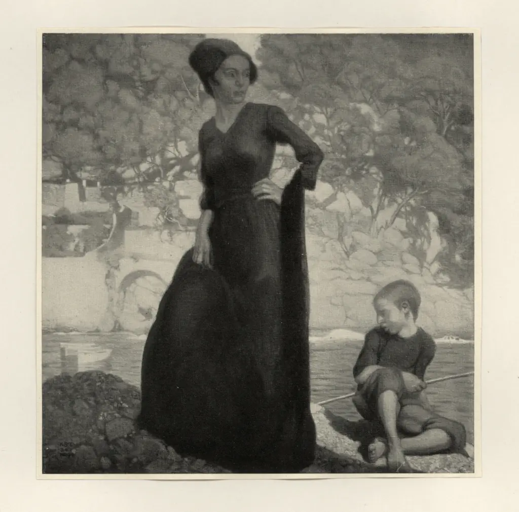 Anonimo , Schmoll, Karl Eisenwerth - sec. XX - Auf felsingem ufer , fronte