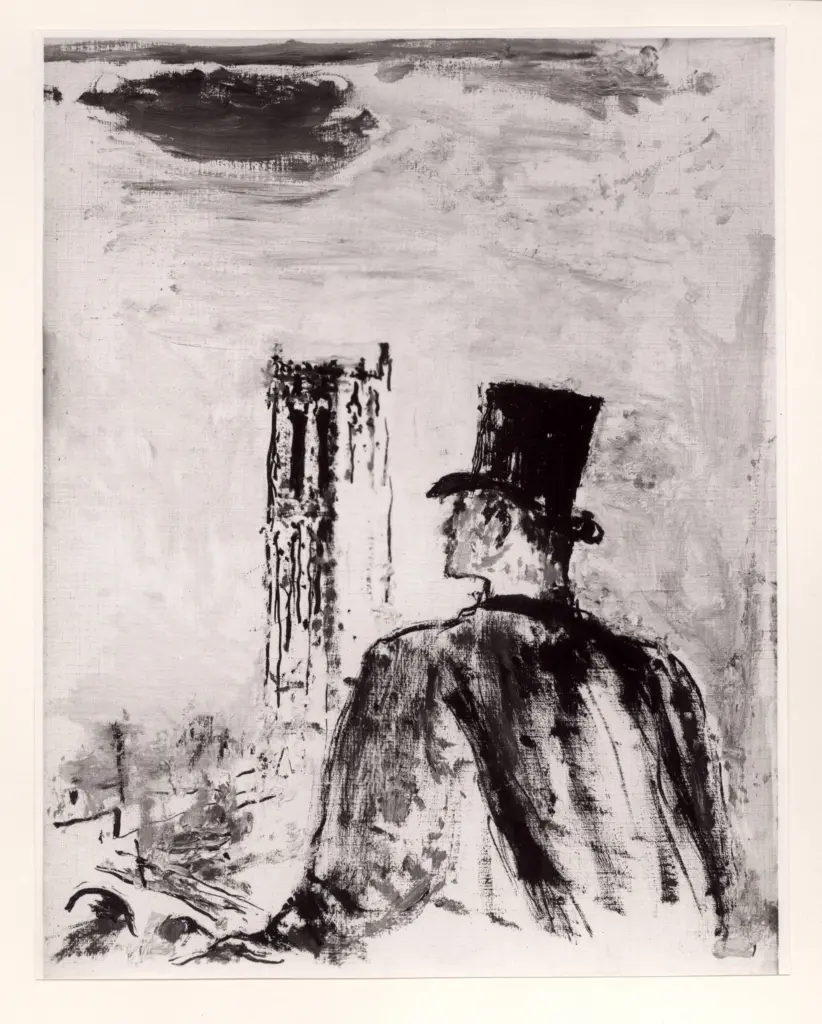 Th&ouml;ny, Wilhelm , Autoritratto con la torre Saint-Jacques