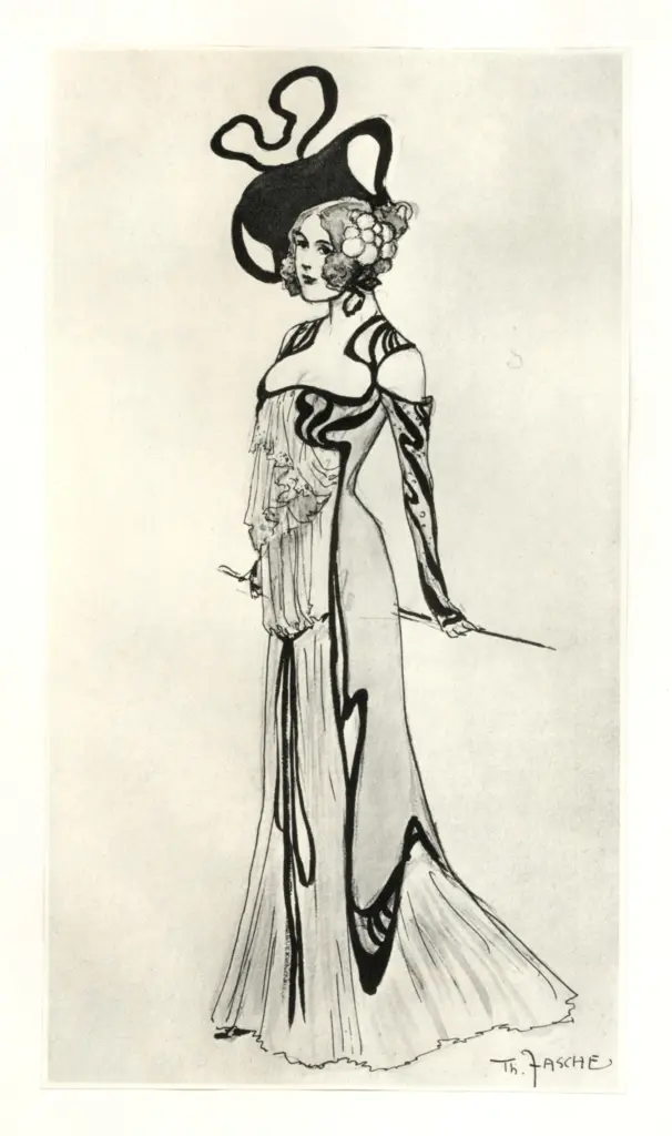 Anonimo , Zasche, Theo - sec. XX - Hypersecessionistiche Modedame , fronte