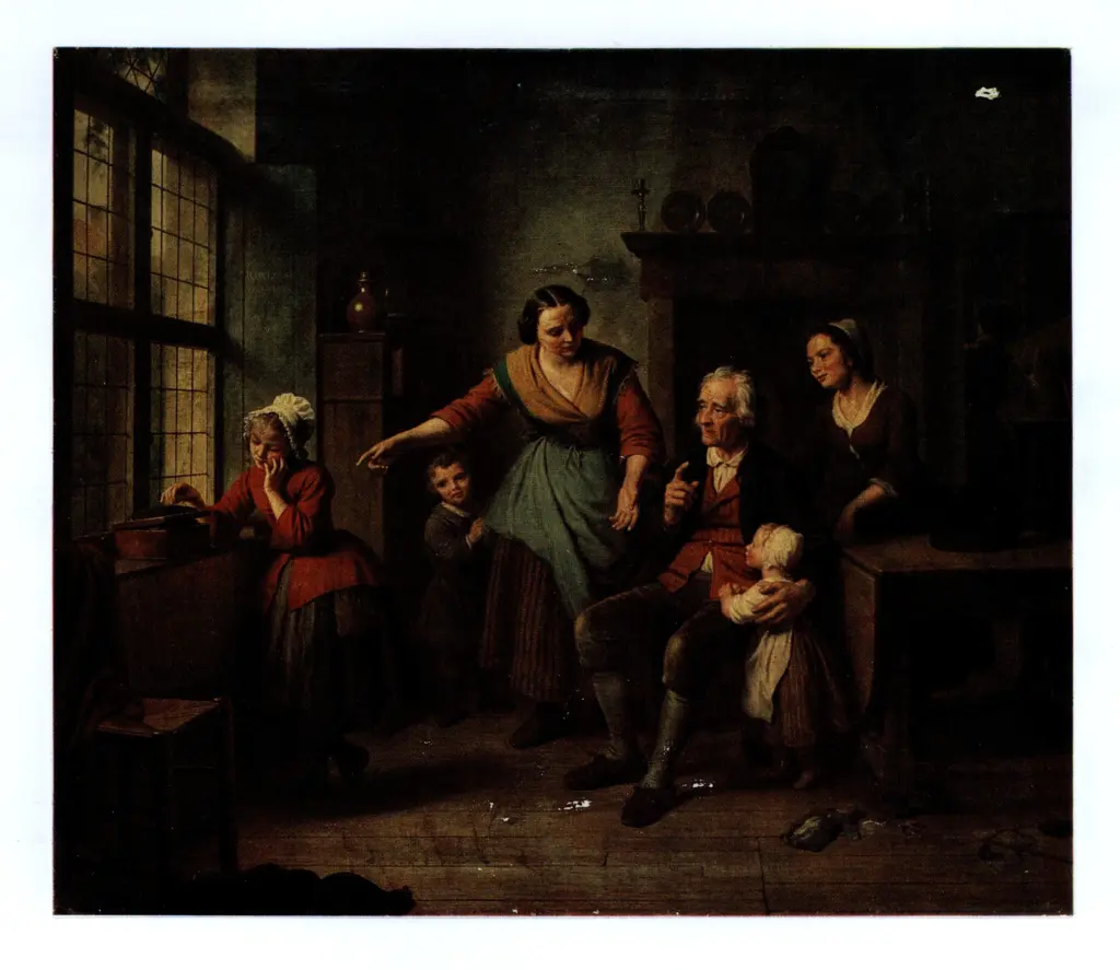 Anonimo , De Loose, Basile - sec. XIX - A family discussion , fronte