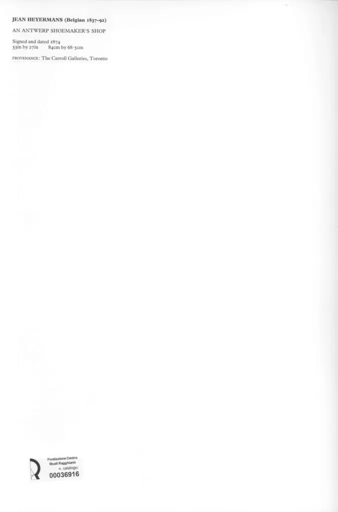 Anonimo , Heyermans, Jean - sec. XIX - An antwerp shoemaker's shop , retro