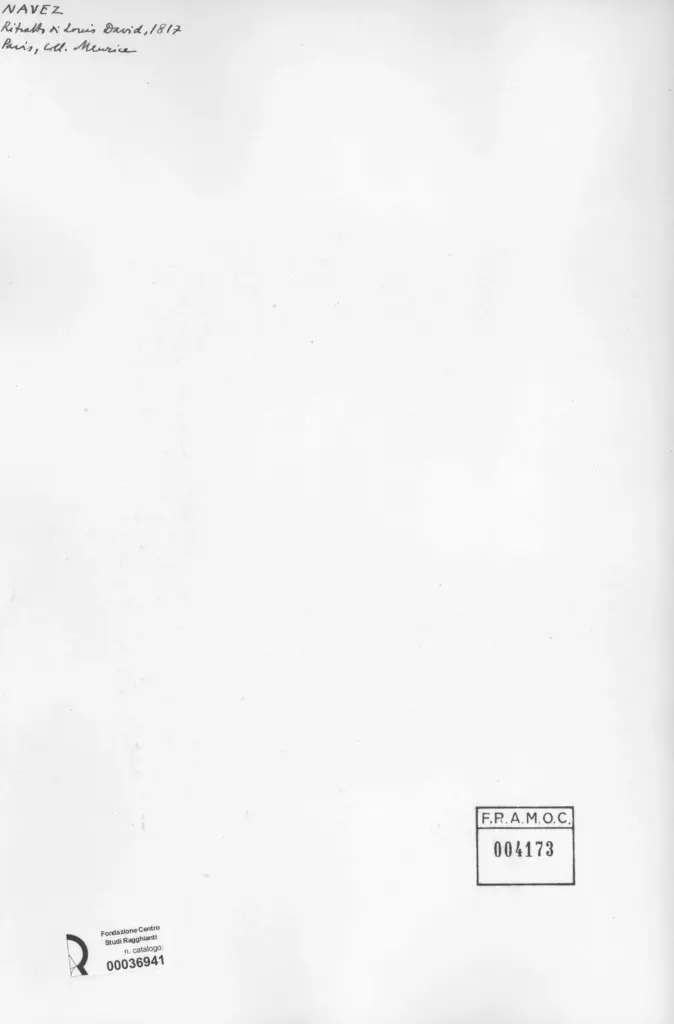 Anonimo , Navez, I. - sec. XIX - Ritratto di Louis David , retro