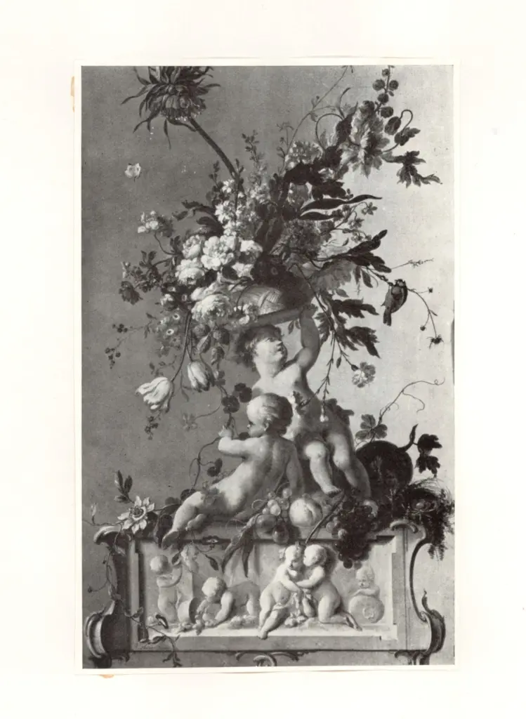 Stevens, Alfred , Pannello decorativo con puttini e fiori