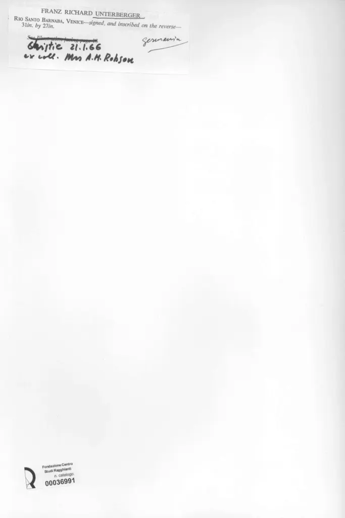 Anonimo , Unterberger, Franz Richard , retro