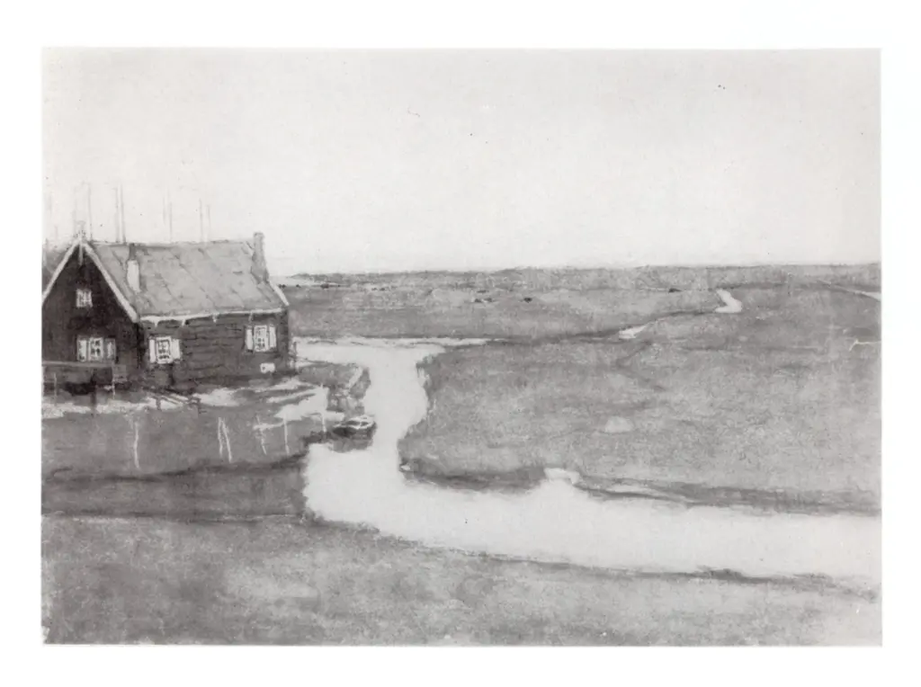 Anonimo , Van Rysselberghe, Theodore - sec. XIX/ XX - Ferme en Z&eacute;lande , fronte