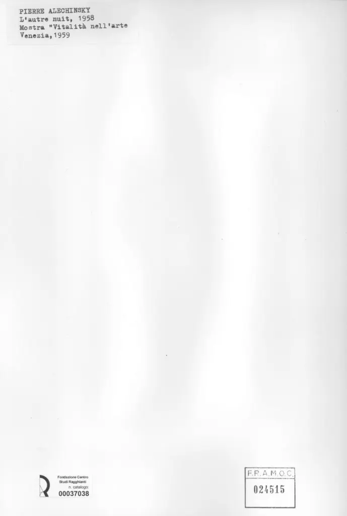 Anonimo , Alechinsky, Pierre - sec. XX - L'autre nuit , retro