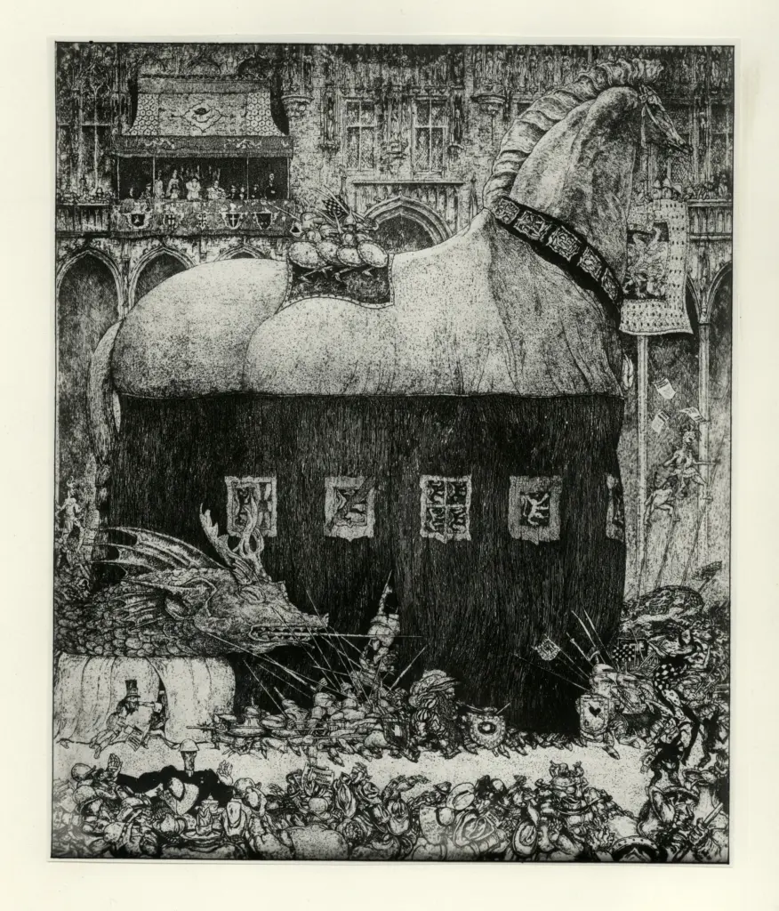 Anonimo , De Bruycker, Jules - sec. XX - Il Cavallo baiardo , fronte