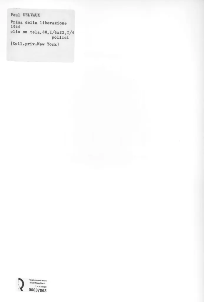 Anonimo , Delvaux, Paul - sec. XX - Prima della liberazione , retro