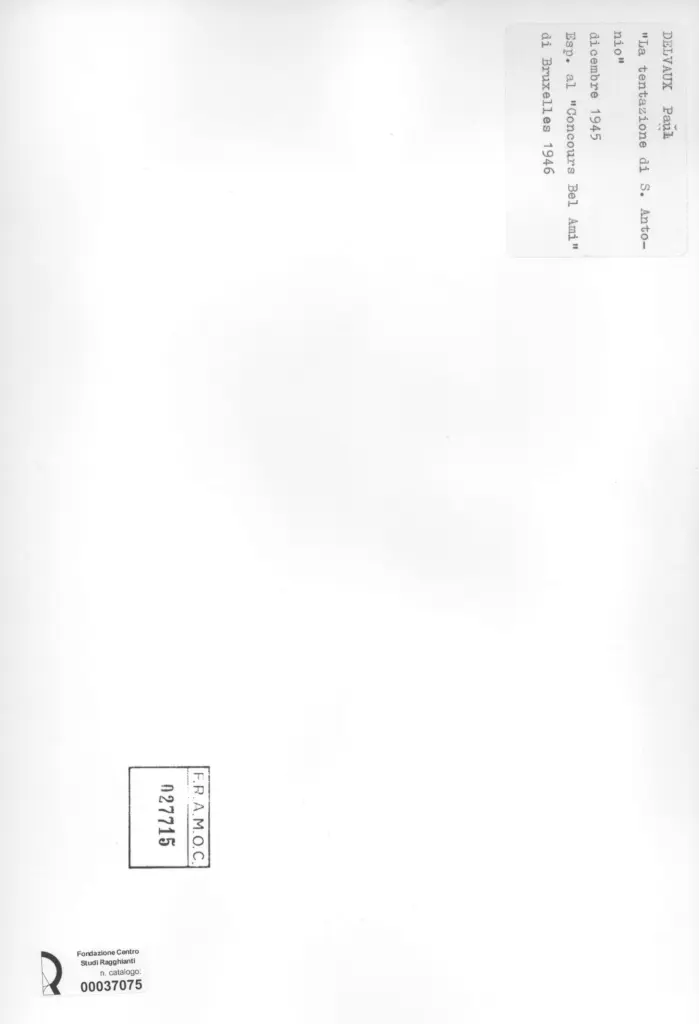 Anonimo , Delvaux, Paul - sec. XX , retro