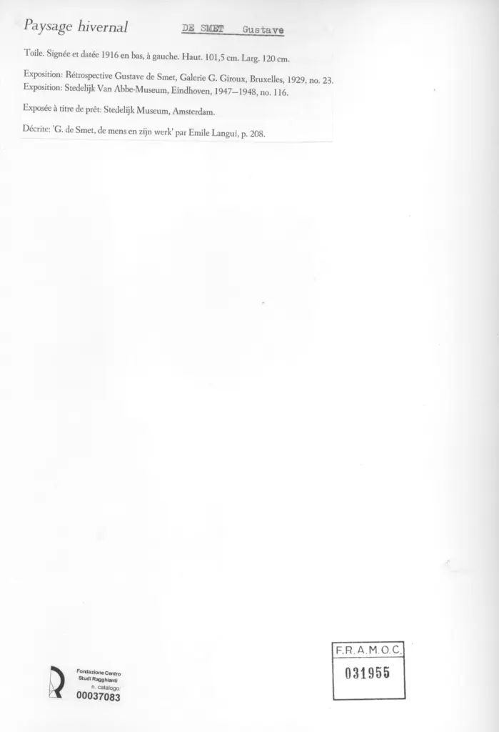 Anonimo , De Smet, Gustave - sec. XX , retro