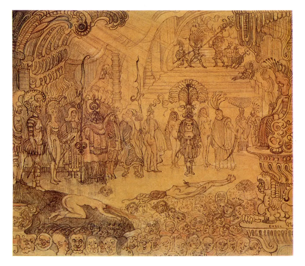 Anonimo , Ensor, James - sec. XIX - Petits supplices persanes , fronte