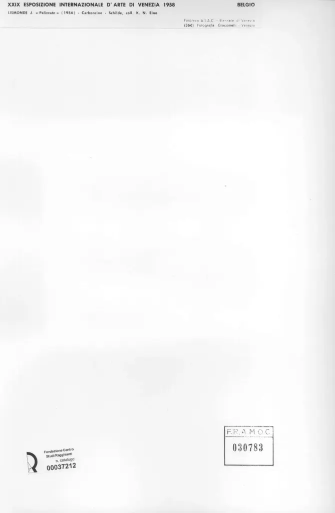 Giacomelli , Lismonde, J. - sec. XX - Palizzate , retro