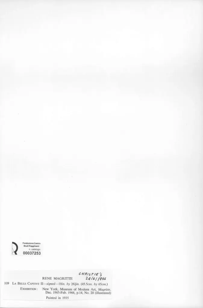 Anonimo , Magritte, Ren&eacute; - sec. XX , retro